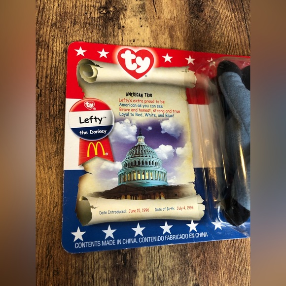 McDonald's Ty - Lefty The Donkey Beanie Babies - Picture 3 of 4